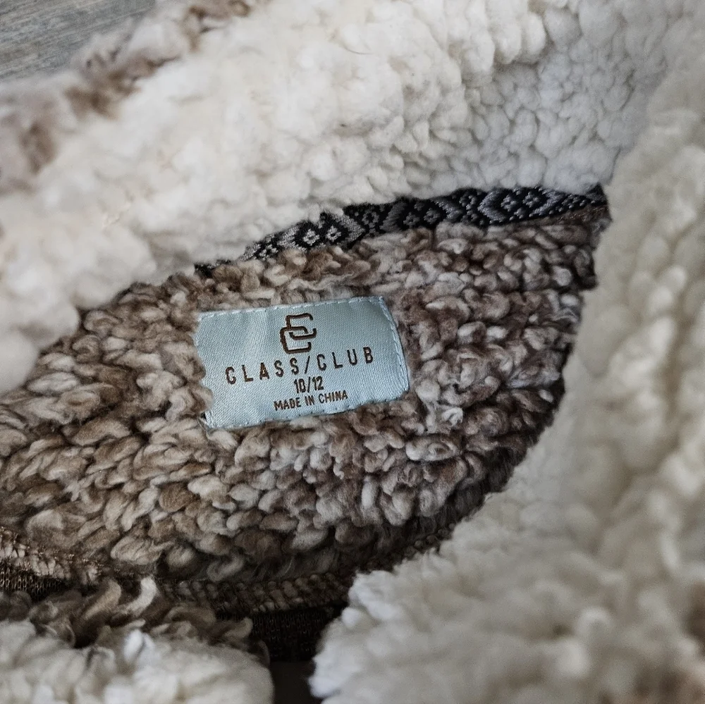 Cozy Brown Sherpa Pullover
